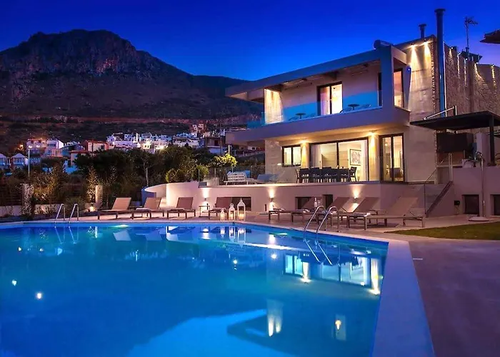 Villa Orama Luxury 4 Bedrooms With Private Pool Herszonisszosz